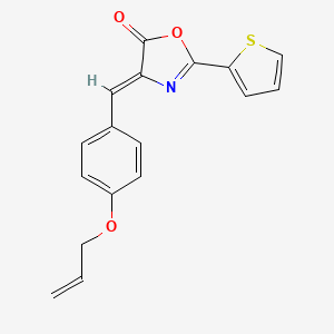 molecular formula C17H13NO3S B3896862 4-[4-(allyloxy)benzylidene]-2-(2-thienyl)-1,3-oxazol-5(4H)-one 