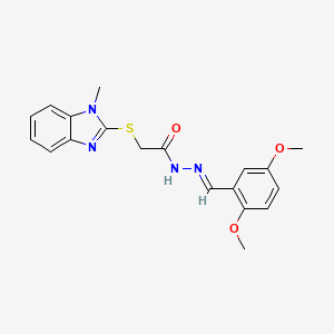 N'-[(E)-(2,5-dimethoxyphenyl)methylidene]-2-[(1-methyl-1H-benzimidazol-2-yl)sulfanyl]acetohydrazide