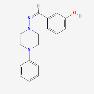 3-[(Z)-[(4-PHENYLPIPERAZIN-1-YL)IMINO]METHYL]PHENOL