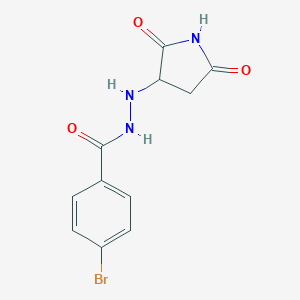 4-bromo-N'-(2,5-dioxopyrrolidin-3-yl)benzohydrazide