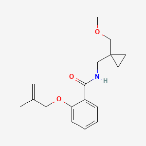 molecular formula C17H23NO3 B3896914 N-{[1-(methoxymethyl)cyclopropyl]methyl}-2-[(2-methylprop-2-en-1-yl)oxy]benzamide 