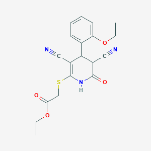 Ethyl {[3,5-dicyano-4-(2-ethoxyphenyl)-6-oxo-1,4,5,6-tetrahydropyridin-2-yl]sulfanyl}acetate