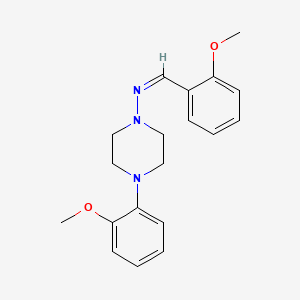 molecular formula C19H23N3O2 B3896949 N-(2-methoxybenzylidene)-4-(2-methoxyphenyl)-1-piperazinamine 