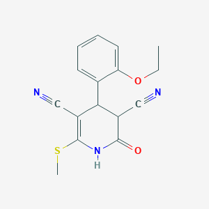 4-(2-Ethoxyphenyl)-6-(methylsulfanyl)-2-oxo-1,2,3,4-tetrahydropyridine-3,5-dicarbonitrile