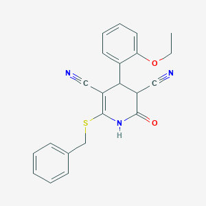 6-(Benzylsulfanyl)-4-(2-ethoxyphenyl)-2-oxo-1,2,3,4-tetrahydropyridine-3,5-dicarbonitrile