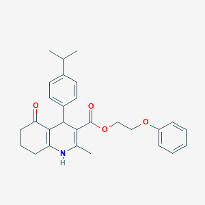 2-Phenoxyethyl 4-(4-isopropylphenyl)-2-methyl-5-oxo-1,4,5,6,7,8-hexahydro-3-quinolinecarboxylate