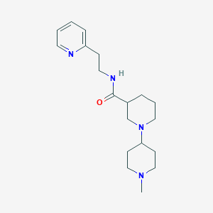 molecular formula C19H30N4O B3896993 1'-methyl-N-[2-(2-pyridinyl)ethyl]-1,4'-bipiperidine-3-carboxamide 