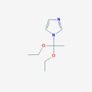 molecular formula C9H16N2O2 B038970 Acetylimidazole diethyl acetal CAS No. 111456-84-9