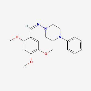 (Z)-N-(4-PHENYLPIPERAZIN-1-YL)-1-(2,4,5-TRIMETHOXYPHENYL)METHANIMINE