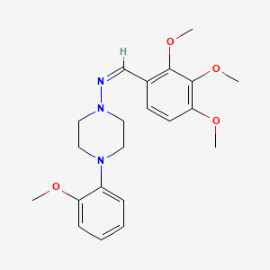 molecular formula C21H27N3O4 B3897034 4-(2-methoxyphenyl)-N-(2,3,4-trimethoxybenzylidene)-1-piperazinamine 