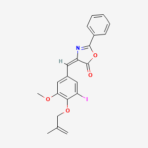 4-{3-iodo-5-methoxy-4-[(2-methyl-2-propen-1-yl)oxy]benzylidene}-2-phenyl-1,3-oxazol-5(4H)-one