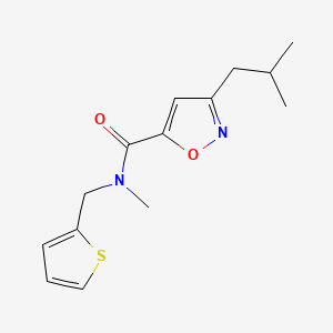 molecular formula C14H18N2O2S B3897042 3-isobutyl-N-methyl-N-(2-thienylmethyl)isoxazole-5-carboxamide 