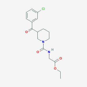 ethyl N-{[3-(3-chlorobenzoyl)-1-piperidinyl]carbonyl}glycinate