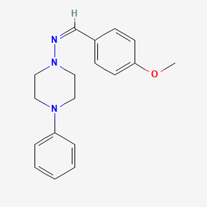 (Z)-1-(4-METHOXYPHENYL)-N-(4-PHENYLPIPERAZIN-1-YL)METHANIMINE