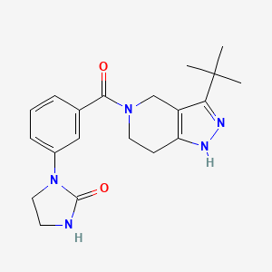 molecular formula C20H25N5O2 B3897059 1-[3-(3-Tert-butyl-1,4,6,7-tetrahydropyrazolo[4,3-c]pyridine-5-carbonyl)phenyl]imidazolidin-2-one 