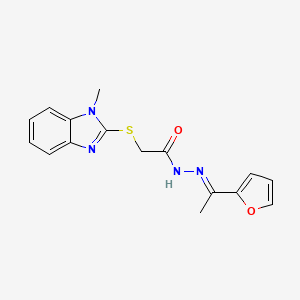 N'-[1-(2-furyl)ethylidene]-2-[(1-methyl-1H-benzimidazol-2-yl)thio]acetohydrazide