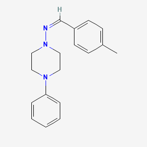 N-(4-methylbenzylidene)-4-phenyl-1-piperazinamine