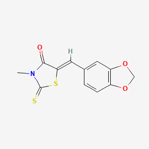 5-(1,3-benzodioxol-5-ylmethylene)-3-methyl-2-thioxo-1,3-thiazolidin-4-one