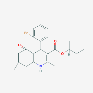 Butan-2-yl 4-(2-bromophenyl)-2,7,7-trimethyl-5-oxo-1,4,5,6,7,8-hexahydroquinoline-3-carboxylate