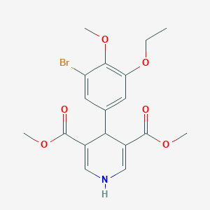 molecular formula C18H20BrNO6 B389709 Dimethyl 4-(3-bromo-5-ethoxy-4-methoxyphenyl)-1,4-dihydropyridine-3,5-dicarboxylate 