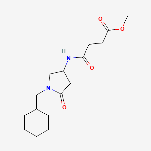 molecular formula C16H26N2O4 B3897091 methyl 4-{[1-(cyclohexylmethyl)-5-oxo-3-pyrrolidinyl]amino}-4-oxobutanoate 