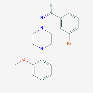 N-(3-bromobenzylidene)-4-(2-methoxyphenyl)-1-piperazinamine