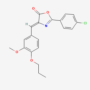 2-(4-chlorophenyl)-4-(3-methoxy-4-propoxybenzylidene)-1,3-oxazol-5(4H)-one