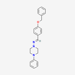 molecular formula C24H25N3O B3897104 N-[4-(benzyloxy)benzylidene]-4-phenyl-1-piperazinamine 