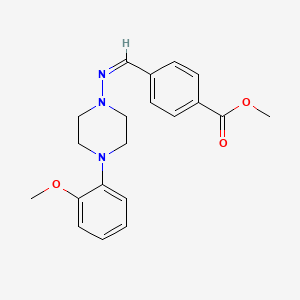 methyl 4-({[4-(2-methoxyphenyl)-1-piperazinyl]imino}methyl)benzoate