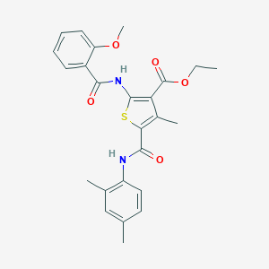 Ethyl 5-[(2,4-dimethylanilino)carbonyl]-2-[(2-methoxybenzoyl)amino]-4-methyl-3-thiophenecarboxylate