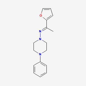 molecular formula C16H19N3O B3897116 N-[1-(2-furyl)ethylidene]-4-phenyl-1-piperazinamine 