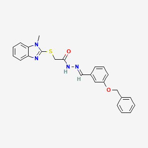 molecular formula C24H22N4O2S B3897125 N'-[3-(benzyloxy)benzylidene]-2-[(1-methyl-1H-benzimidazol-2-yl)thio]acetohydrazide CAS No. 5894-14-4