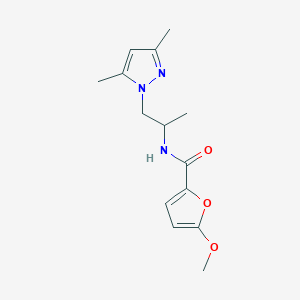 molecular formula C14H19N3O3 B3897126 N-[2-(3,5-dimethyl-1H-pyrazol-1-yl)-1-methylethyl]-5-methoxy-2-furamide 