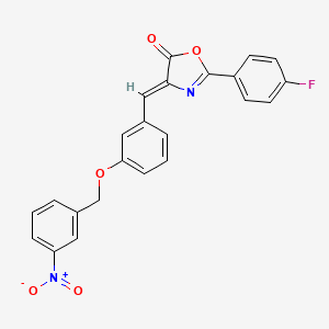 2-(4-fluorophenyl)-4-{3-[(3-nitrobenzyl)oxy]benzylidene}-1,3-oxazol-5(4H)-one