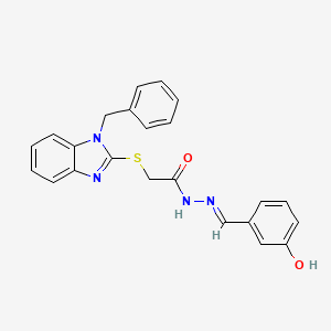 2-[(1-benzyl-1H-benzimidazol-2-yl)thio]-N'-(3-hydroxybenzylidene)acetohydrazide