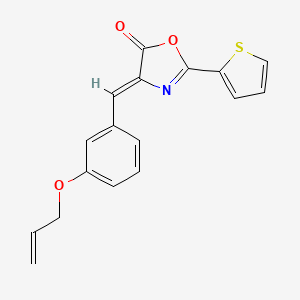 molecular formula C17H13NO3S B3897170 4-[3-(allyloxy)benzylidene]-2-(2-thienyl)-1,3-oxazol-5(4H)-one 