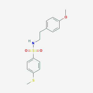 molecular formula C16H19NO3S2 B389721 N-[2-(4-methoxyphenyl)ethyl]-4-(methylsulfanyl)benzenesulfonamide 