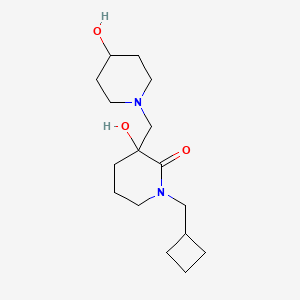 molecular formula C16H28N2O3 B3897212 1-(cyclobutylmethyl)-3-hydroxy-3-[(4-hydroxy-1-piperidinyl)methyl]-2-piperidinone 