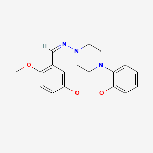 molecular formula C20H25N3O3 B3897240 N-(2,5-dimethoxybenzylidene)-4-(2-methoxyphenyl)-1-piperazinamine 