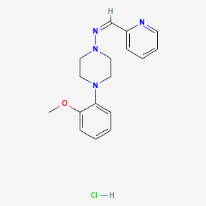 molecular formula C17H21ClN4O B3897245 4-(2-methoxyphenyl)-N-(2-pyridinylmethylene)-1-piperazinamine hydrochloride 