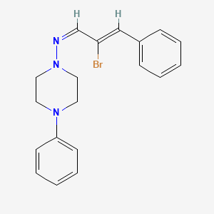 molecular formula C19H20BrN3 B3897258 N-(2-bromo-3-phenyl-2-propen-1-ylidene)-4-phenyl-1-piperazinamine CAS No. 5896-42-4