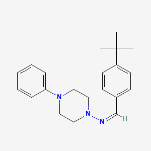 molecular formula C21H27N3 B3897260 N-(4-tert-butylbenzylidene)-4-phenyl-1-piperazinamine 