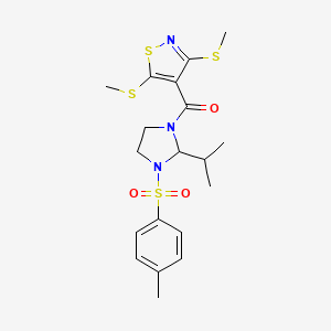 4-({2-isopropyl-3-[(4-methylphenyl)sulfonyl]-1-imidazolidinyl}carbonyl)-3,5-bis(methylthio)isothiazole