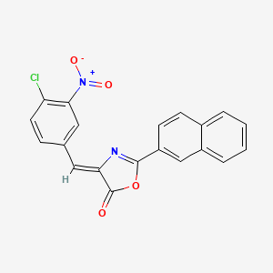 molecular formula C20H11ClN2O4 B3897281 4-(4-chloro-3-nitrobenzylidene)-2-(2-naphthyl)-1,3-oxazol-5(4H)-one 