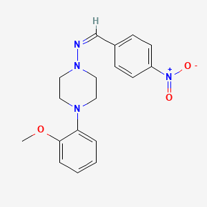 4-(2-methoxyphenyl)-N-(4-nitrobenzylidene)-1-piperazinamine