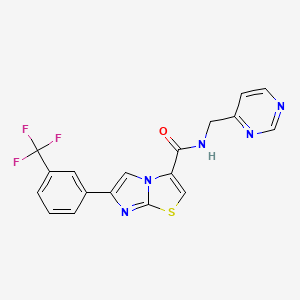 N-(4-pyrimidinylmethyl)-6-[3-(trifluoromethyl)phenyl]imidazo[2,1-b][1,3]thiazole-3-carboxamide