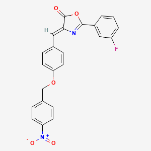 2-(3-fluorophenyl)-4-{4-[(4-nitrobenzyl)oxy]benzylidene}-1,3-oxazol-5(4H)-one