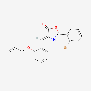 molecular formula C19H14BrNO3 B3897325 4-[2-(allyloxy)benzylidene]-2-(2-bromophenyl)-1,3-oxazol-5(4H)-one 