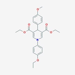 molecular formula C26H29NO6 B389733 Diethyl 1-(4-ethoxyphenyl)-4-(4-methoxyphenyl)-1,4-dihydropyridine-3,5-dicarboxylate 