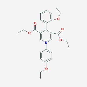 molecular formula C27H31NO6 B389734 Diethyl 4-(2-ethoxyphenyl)-1-(4-ethoxyphenyl)-1,4-dihydropyridine-3,5-dicarboxylate 